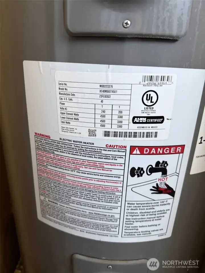 Newer hot water tank (2023) Newer hot water tank (2023)