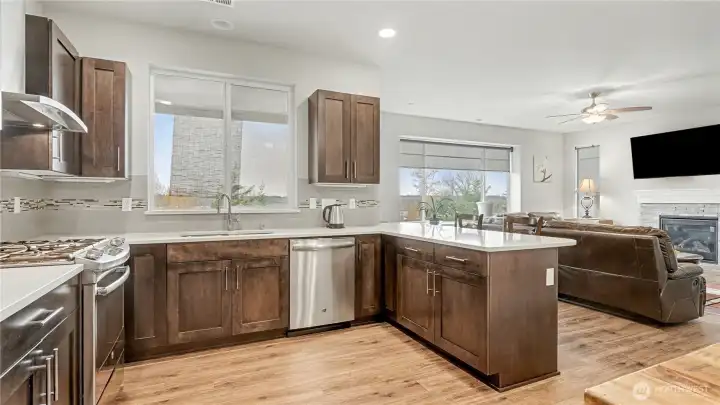 Enjoy an open-concept layout with effortless flow between the kitchen and living room.