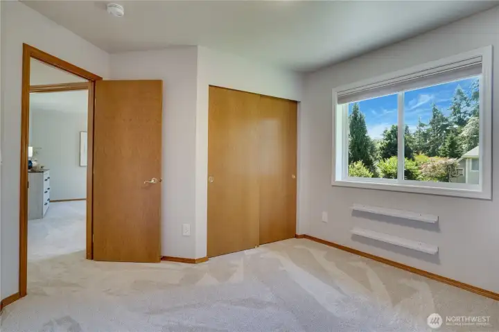 A large closet and generous proportions offer flexibility for guests, hobbies, or everyday living.