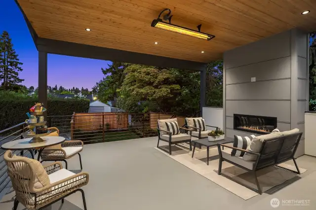 Imagine spending the evenings on this beautiful covered deck.