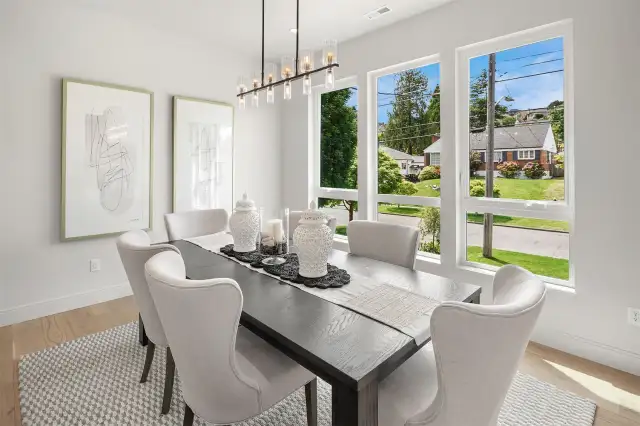 Another beautiful view of the dining room.