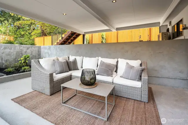 The Covered Deck Space located just outside of the Guest/ADU Suite.