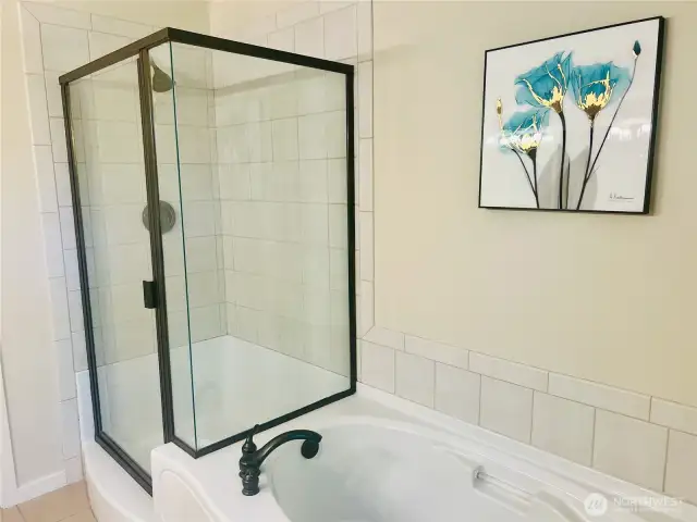 Primary Bath separate bath and shower