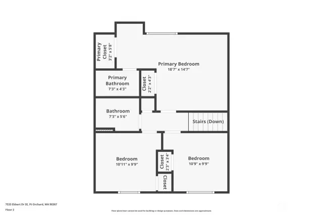 Upstairs Floor Plan