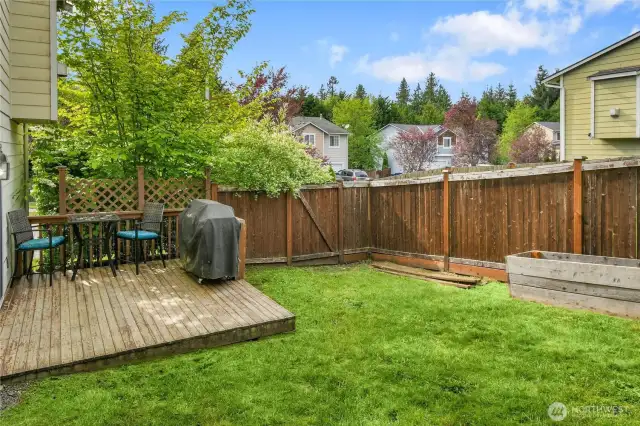 Deck for BBQing & Raised Beds for Gardening!