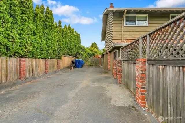 Spacious private driveway fits three cars or two plus your boat or trailer or RV with ease.