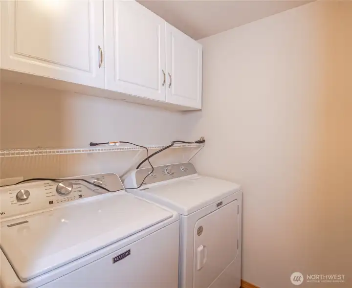 Laundry room with extra storage space