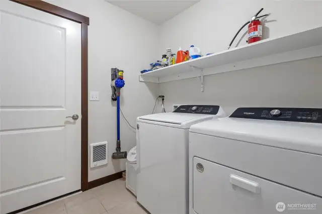 Laundry off garage