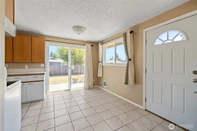Dining area off the kitchen