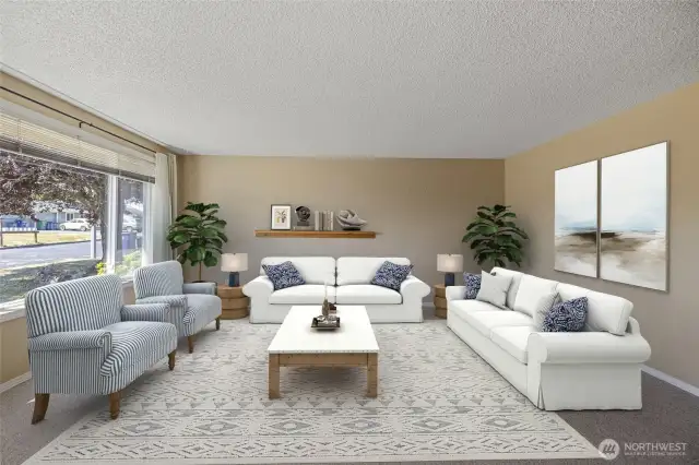 VIRTUALLY staged living room