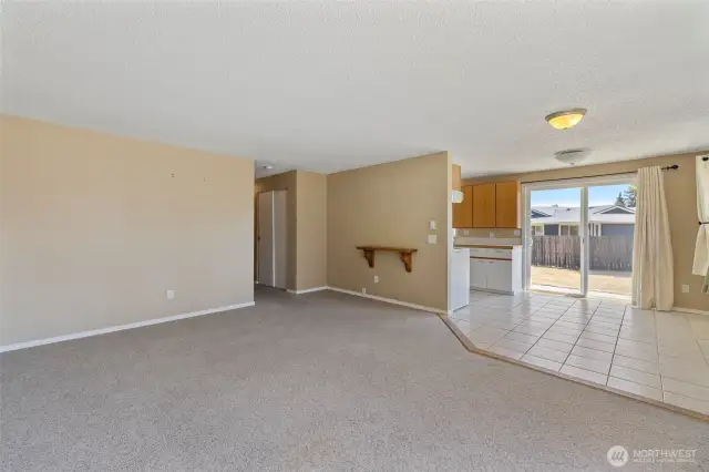Hallway leads to bedrooms