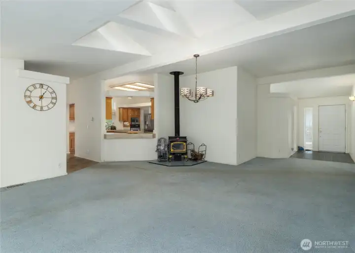 spacious living room