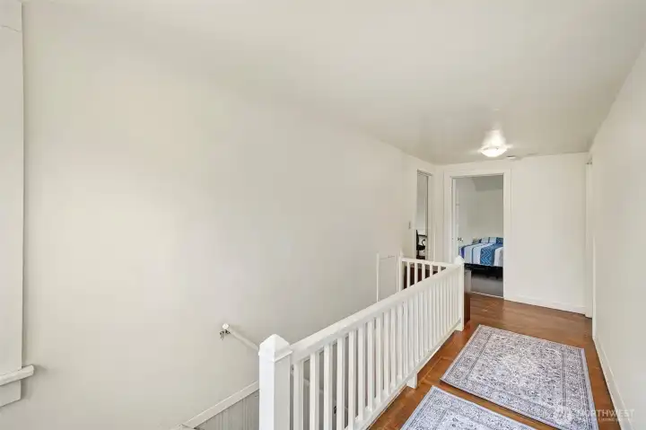 upstairs
