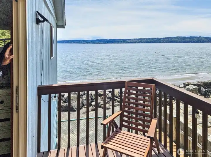 Private deck off bedroom # 1 with amazing views.