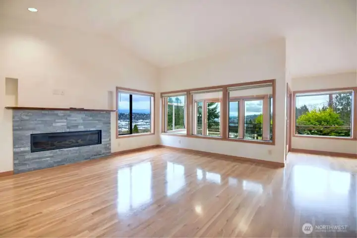 Well lit living room