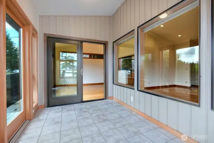 Sunroom off living area