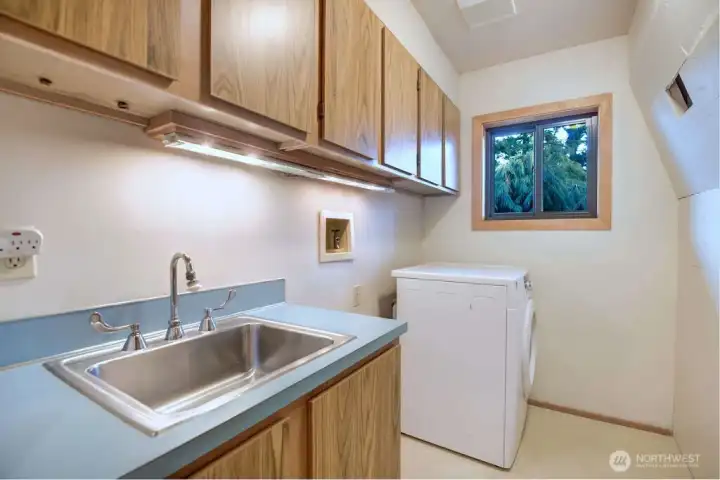 laundry room off hallway