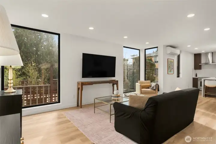 Natural light pours throughout the home