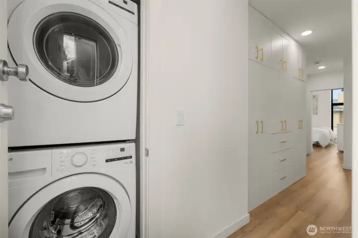 Laundry room on the upper level
