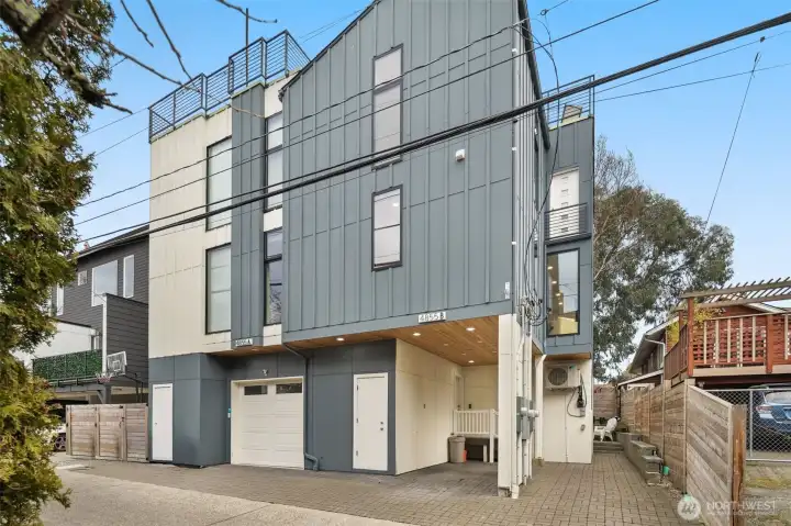 Covered off street parking space