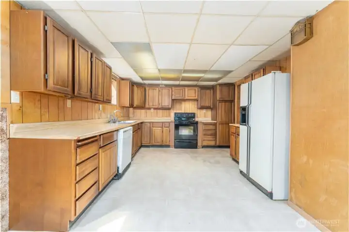 Kitchen on lower level.