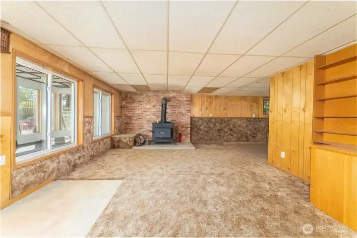 Lower level family room.