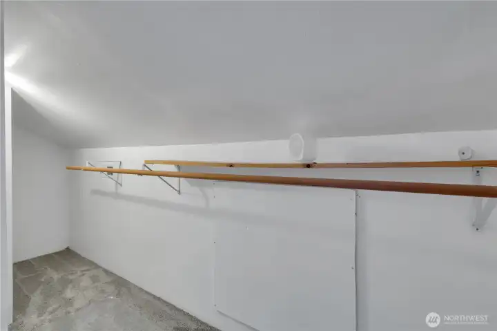 Large upstairs closet.