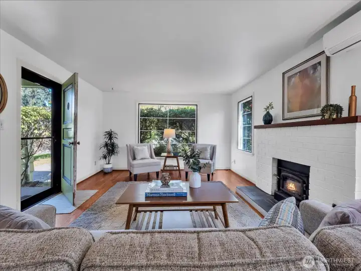 Plenty of room to relax and enjoy the lush view from your front yard.