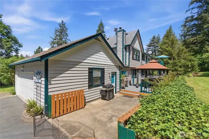 Great view of the rear yard and outdoor living spaces.