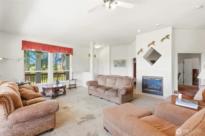 Enjoy a cozy fire place