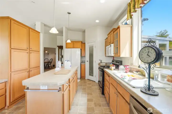 Lots of storage space in the kitchen plus a spacious pantry!