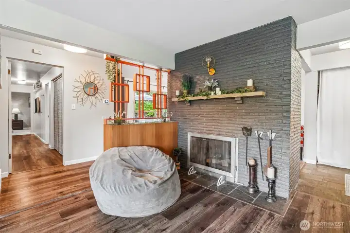 Wood Burning Fireplace