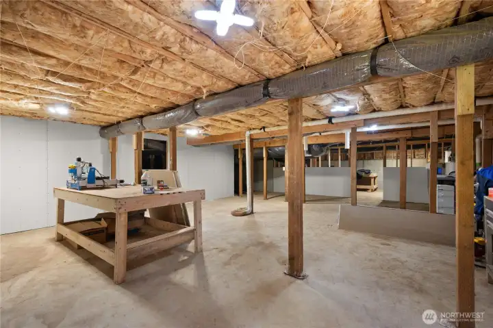Separate entrance unfinished rough-n basement