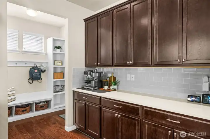 coffee bar with mudroom coffee bar with mudroom