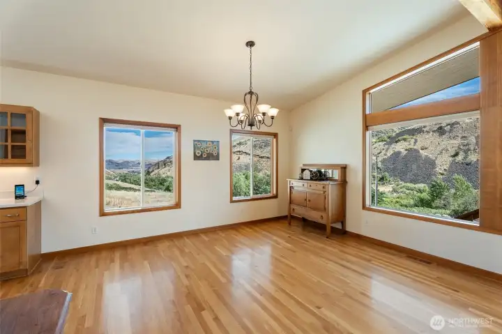 dining area by kitchen with views dining area by kitchen with views