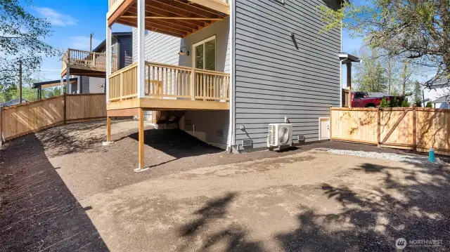 Spacious backyard as great afternoon sun exposure.