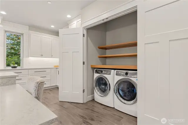 Laundry area with Storage.