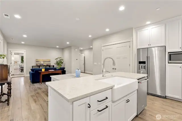 Kitchen and Living Room.