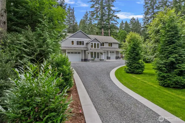 Elegantly situated off the road.
