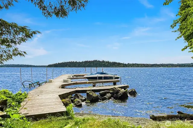 South side of this dock is for subject property. Lift is included.