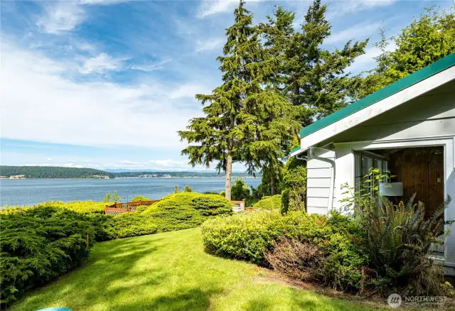 Expansive Saratoga Passage views from your private Whidbey Island retreat.