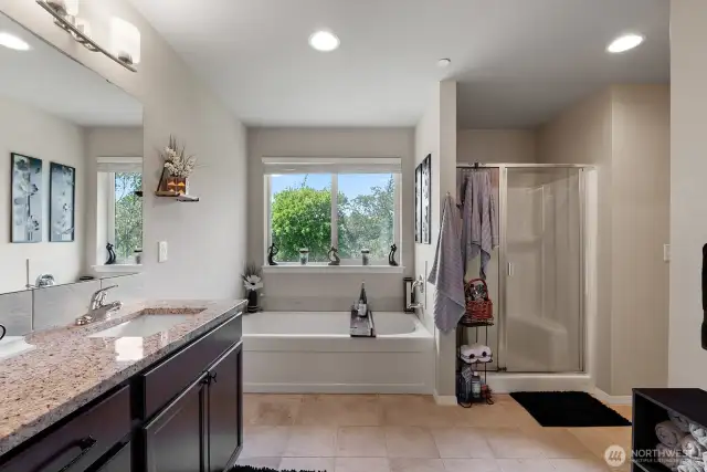 ensuite bathroom and...