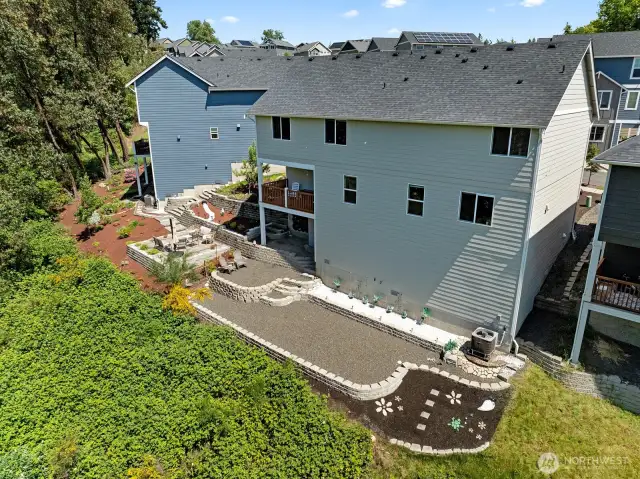 Landscaped and usable back yard space