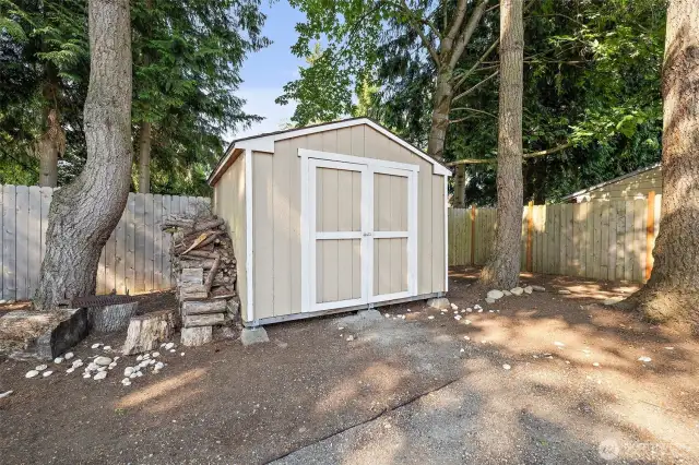 1 of 2 storage sheds.