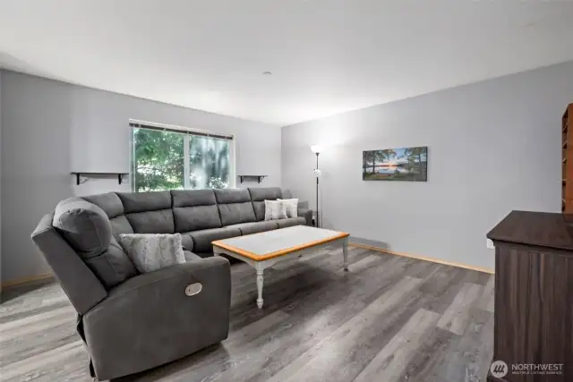 The living room is huge!