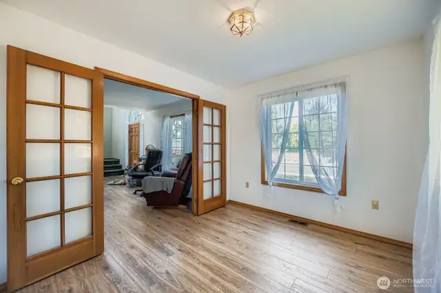 Office/Den with french doors