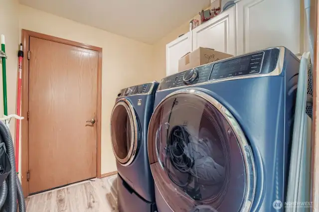Laundry room with garage entrance