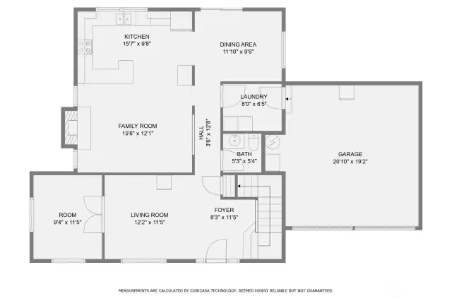 Downstairs floor plan