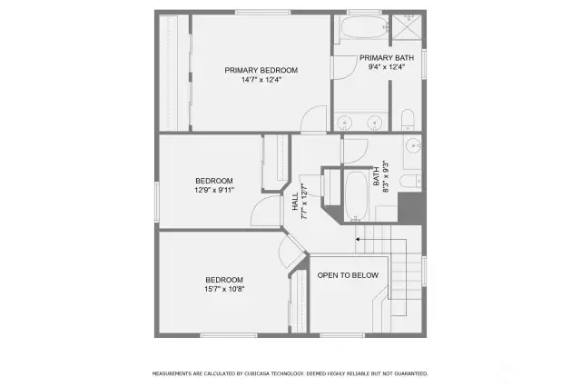 Upstairs floor plan