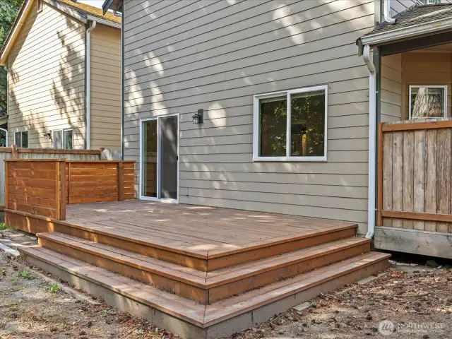 Spacious deck